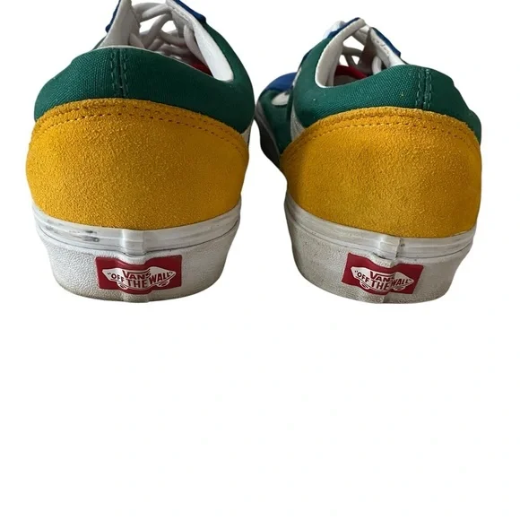 Vans Yacht Club Old Skool Shoes Vans Sneakers Suede Canvas Red Green Blue Yellow - Picture 6 of 7